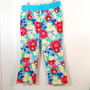 Announcements Maternity floral pop art crop pants
